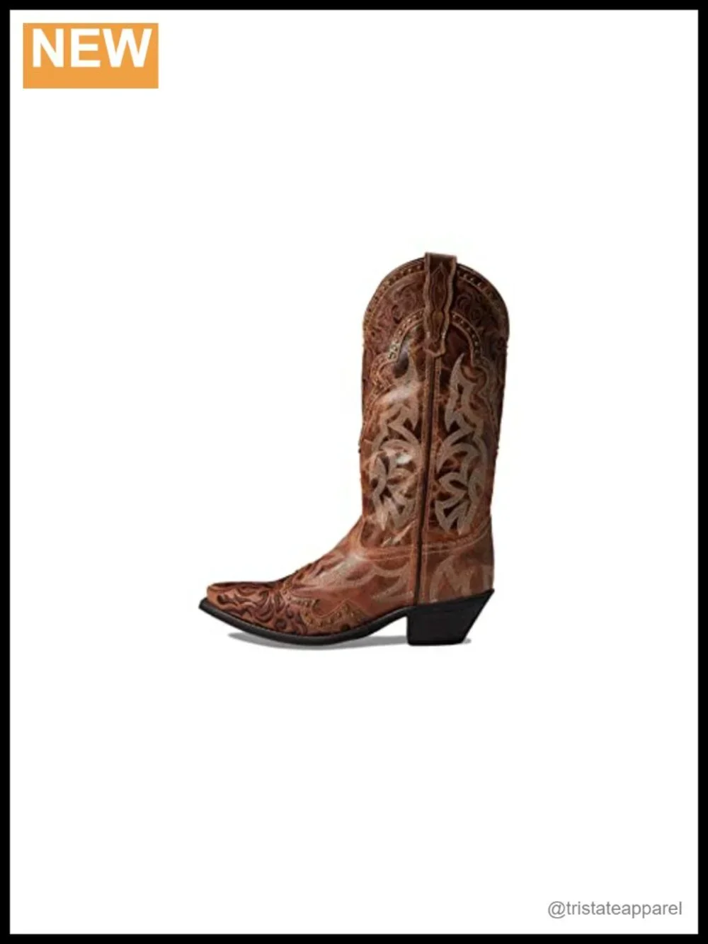 Laredo Braylynn Women's Leather Mid-Calf Snip Toe Pull-On Boots